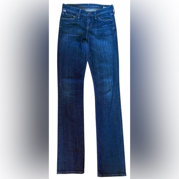 Citizens Of Humanity Blue Straight Leg Low Rise Jeans Size 24 - Picture 1 of 10